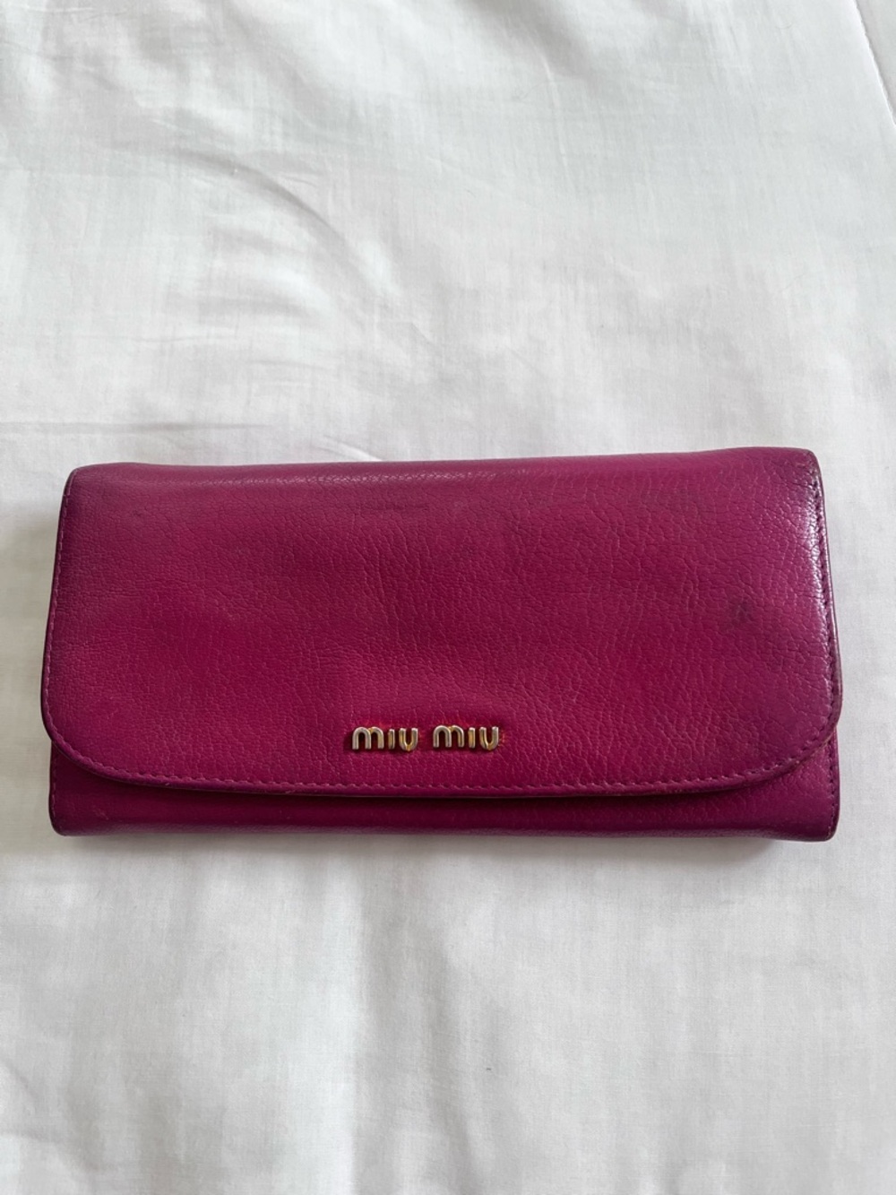 Miu Miu Madras Leather Wallet